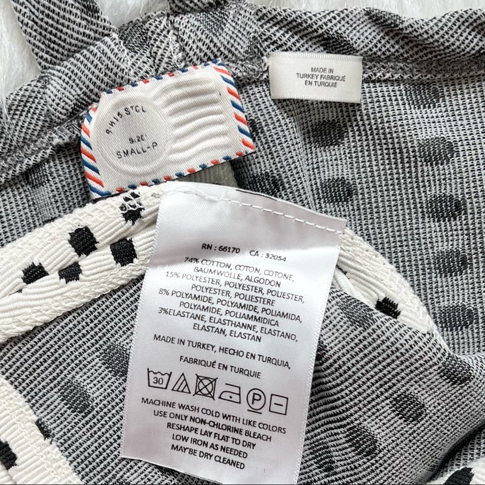 SOLD-Anthropologie Polka Dot Retro Halter Cream and Black Sleeveless Top - Picture 11 of 12